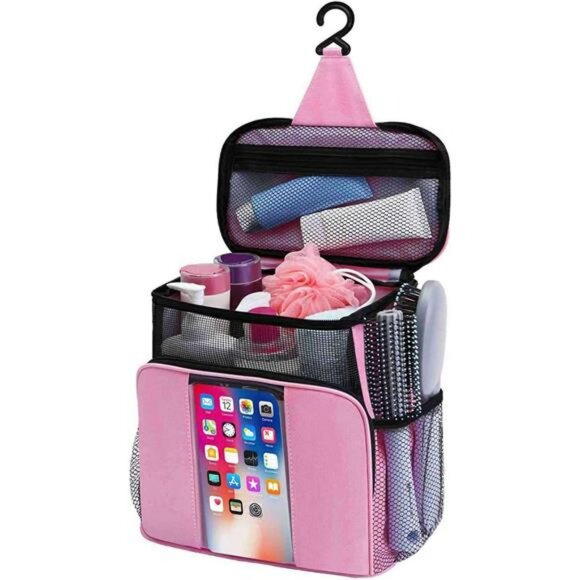 Large Mesh Shower Caddy Travel Toiletry Bag Dorm Makeup Organizer Tote - Picture 1 of 7